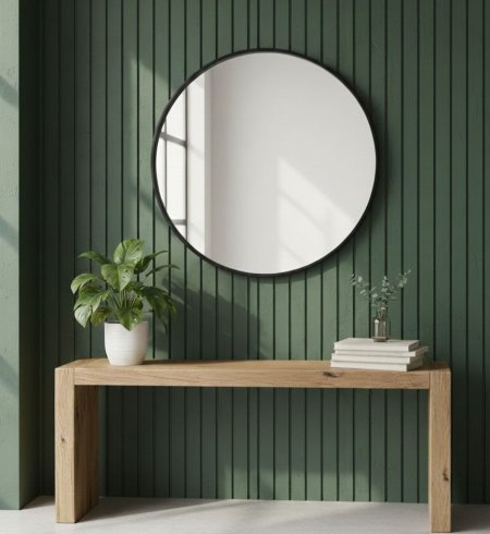 مرآة دائرية اطار بلاستيك قاسي